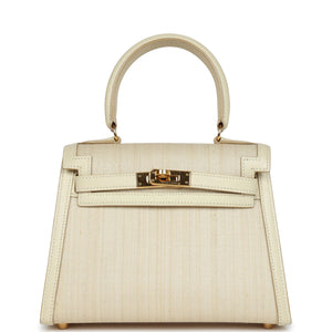 Hermes Kelly Sellier 20 Parchemin Crinoline and Box Gold Hardware