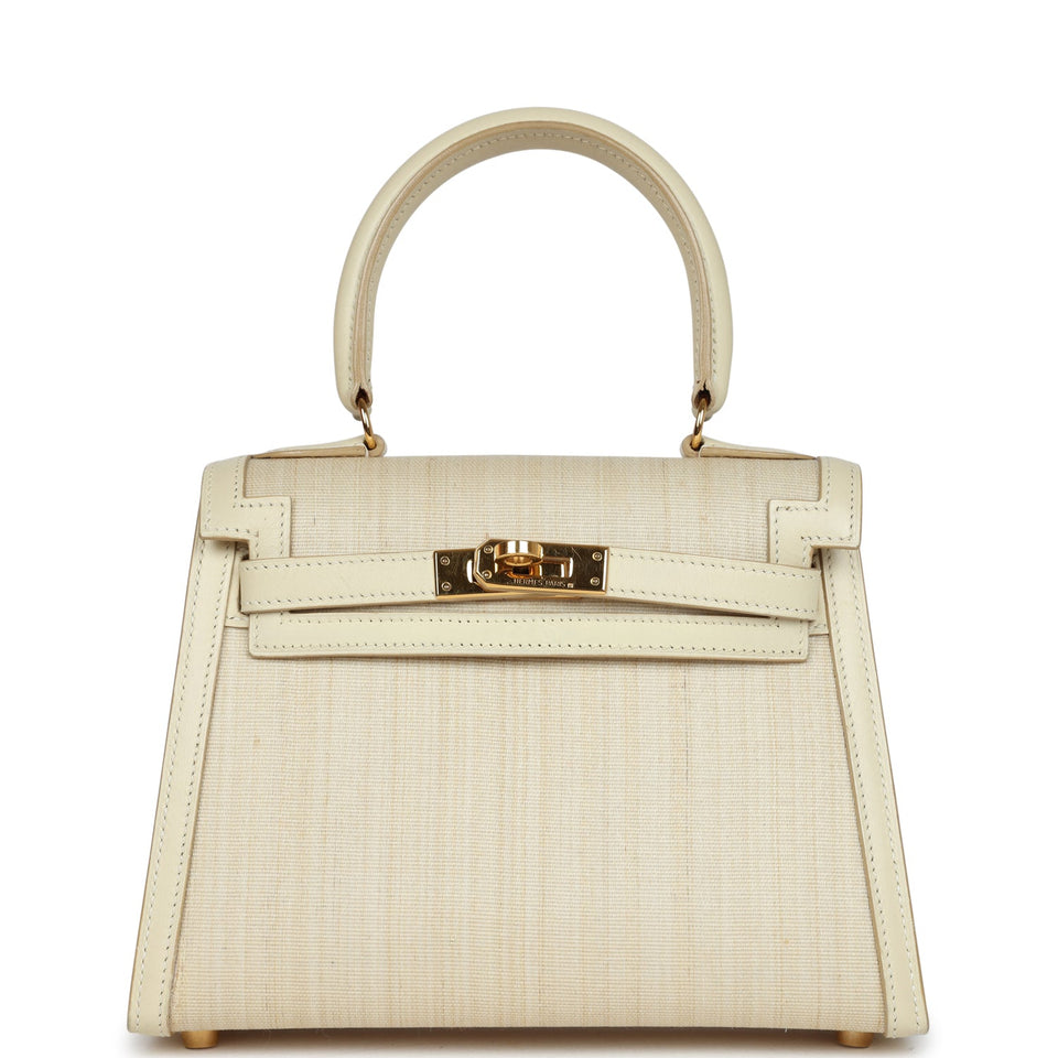 Hermes Kelly Sellier 20 Parchemin Crinoline and Box Gold Hardware