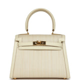 Hermes Kelly Sellier 20 Parchemin Crinoline and Box Gold Hardware