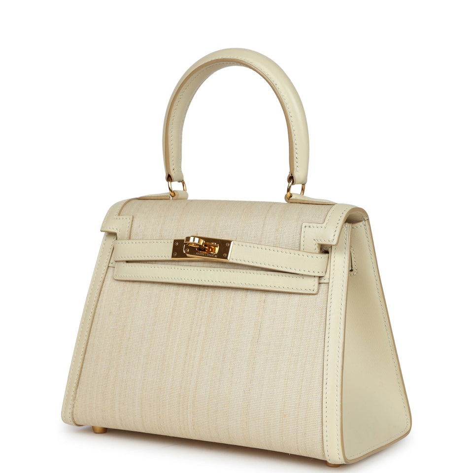 Hermes Kelly Sellier 20 Parchemin Crinoline and Box Gold Hardware