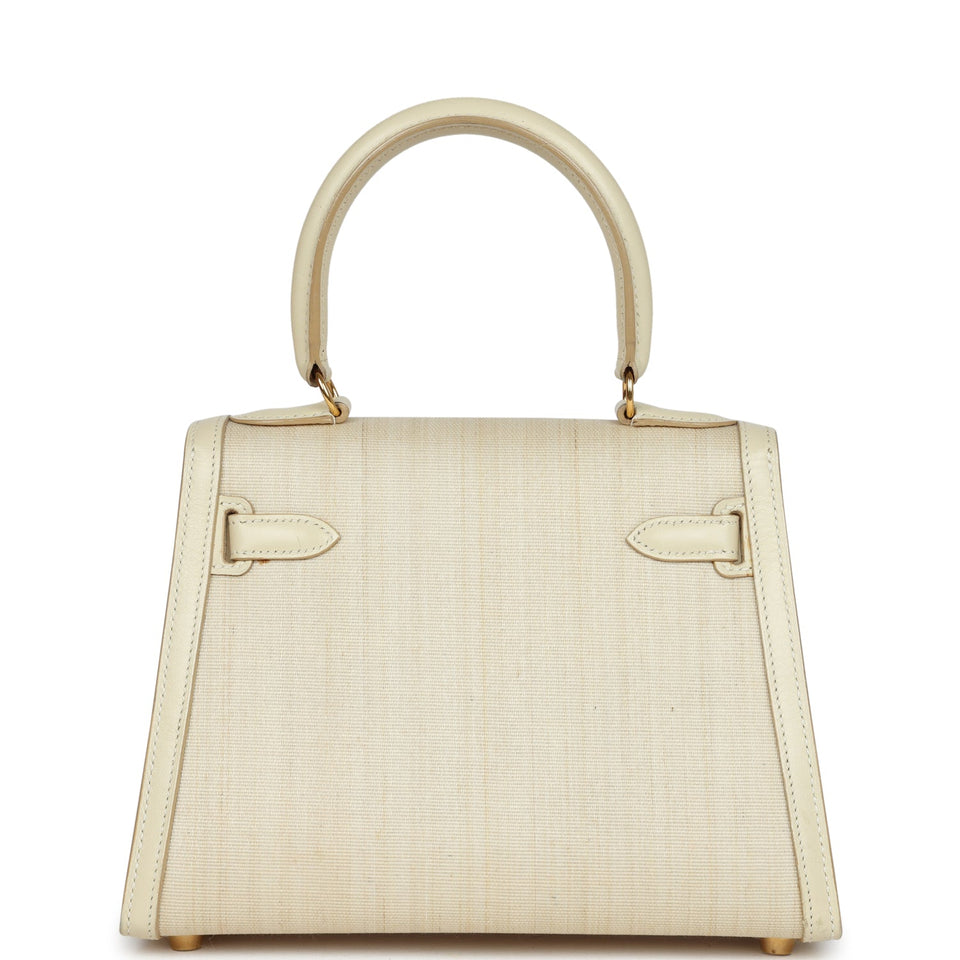 Hermes Kelly Sellier 20 Parchemin Crinoline and Box Gold Hardware