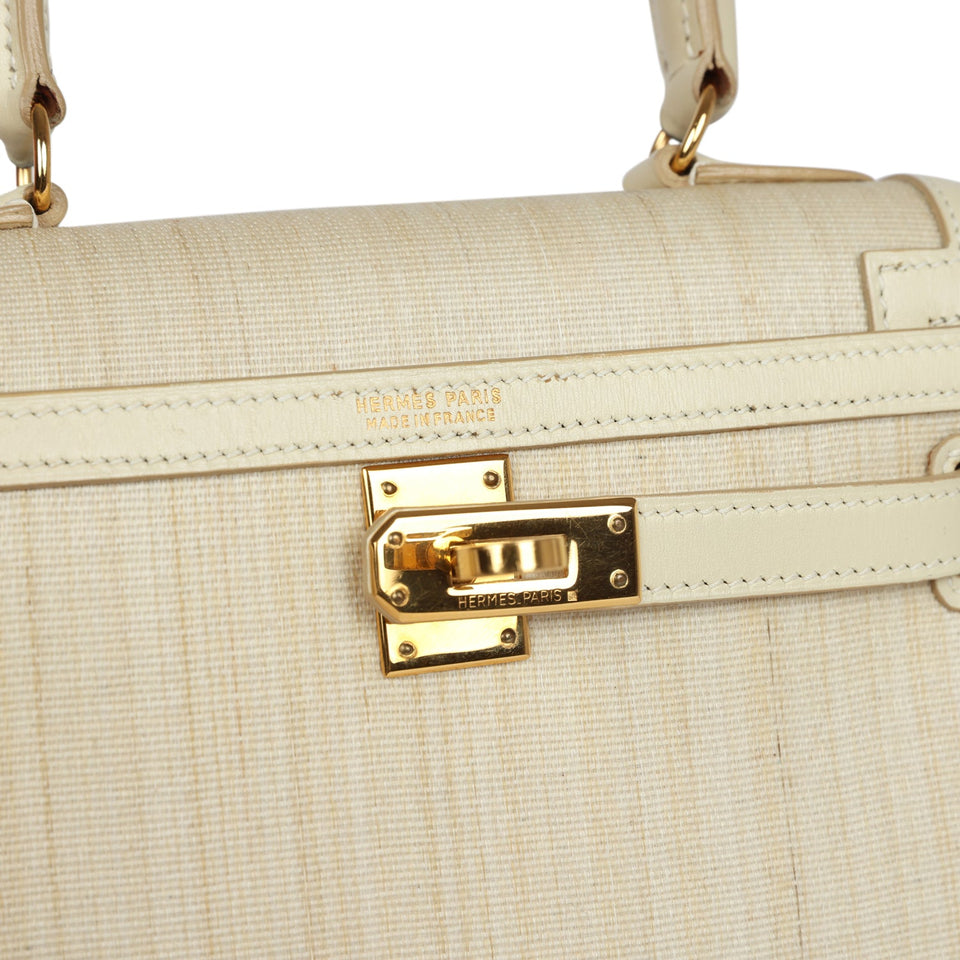 Hermes Kelly Sellier 20 Parchemin Crinoline and Box Gold Hardware