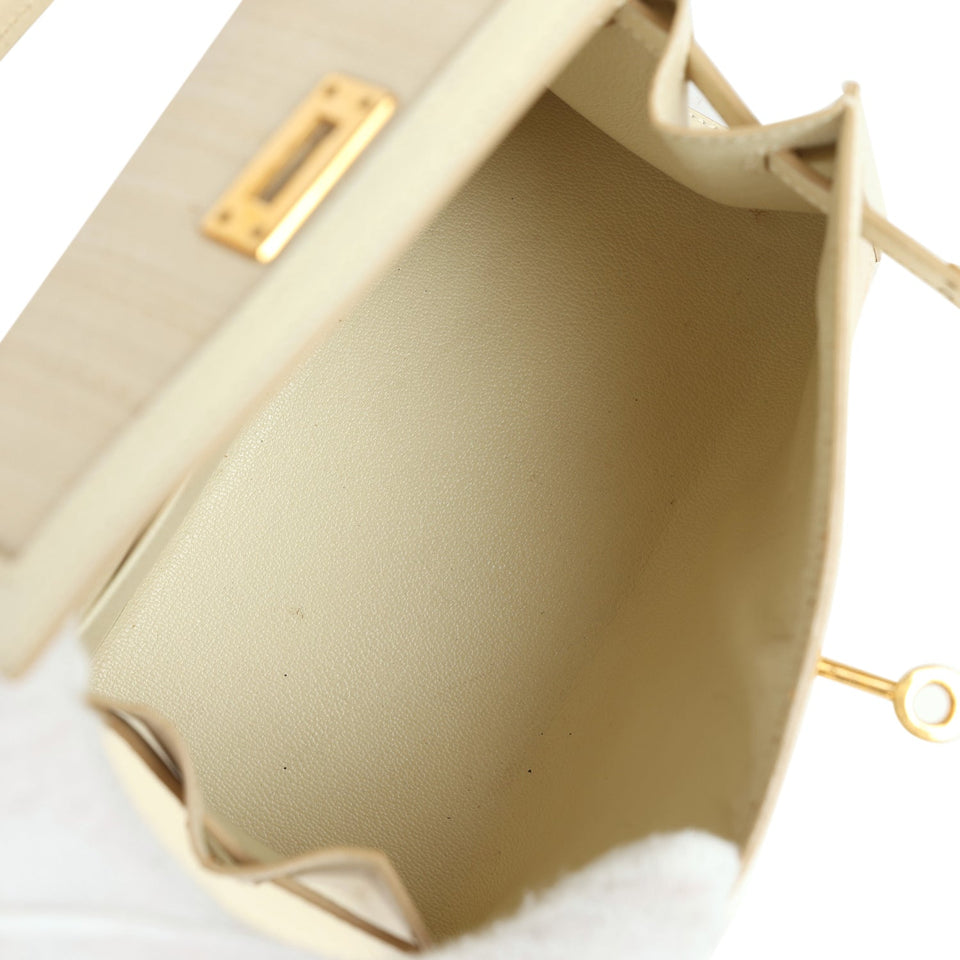 Hermes Kelly Sellier 20 Parchemin Crinoline and Box Gold Hardware