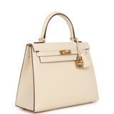 Hermes Kelly Sellier 25 Nata Epsom Gold Hardware