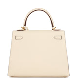 Hermes Kelly Sellier 25 Nata Epsom Gold Hardware