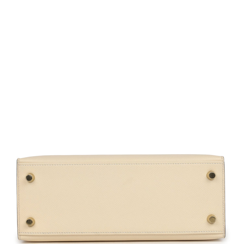 Hermes Kelly Sellier 25 Nata Epsom Gold Hardware