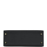 Hermes Kelly Sellier 25 Black Epsom Gold Hardware