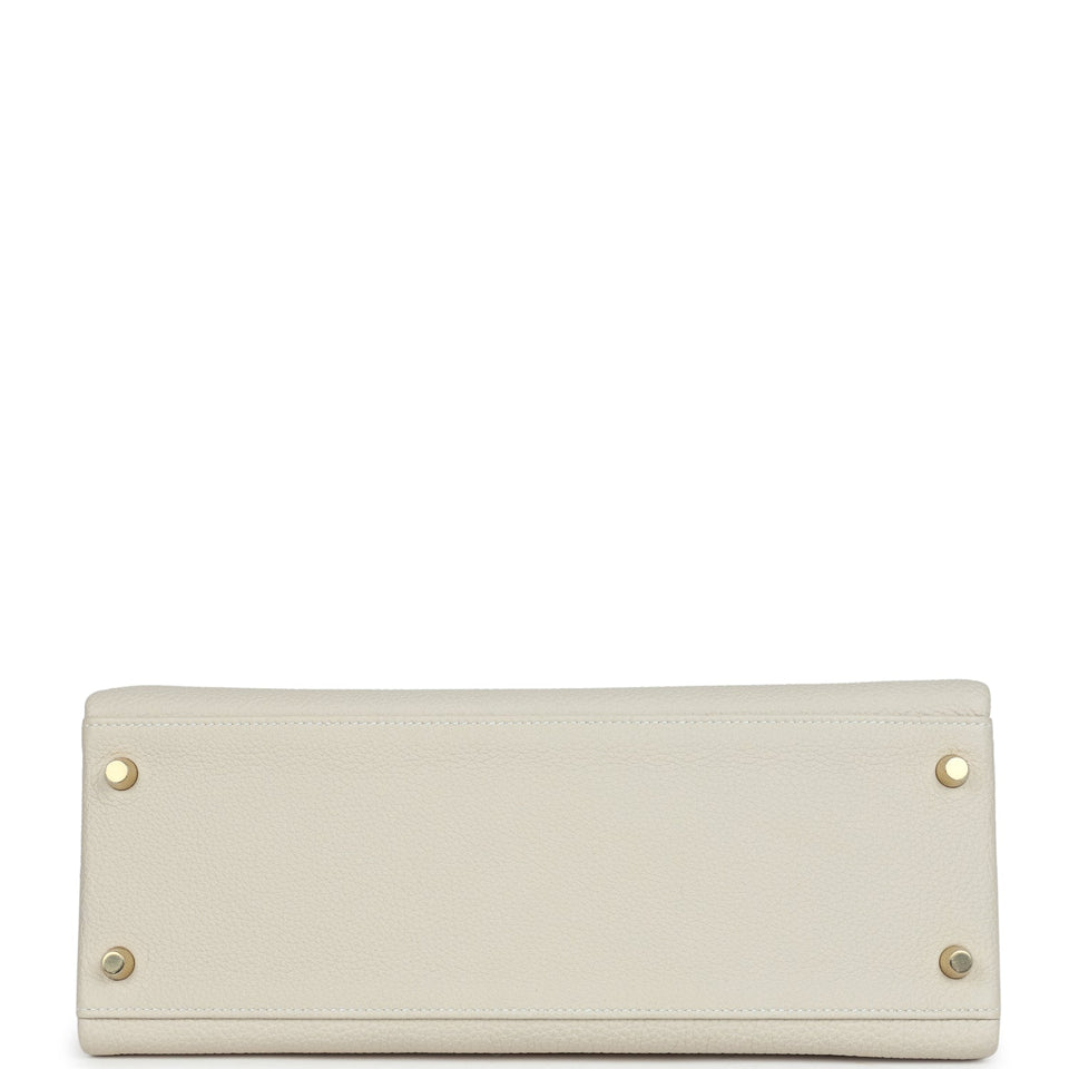 Hermes Kelly Retourne 32 Craie Togo Gold Hardware