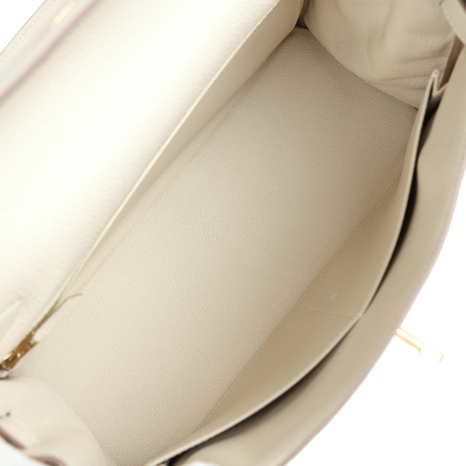 Hermes Kelly Retourne 32 Craie Togo Gold Hardware
