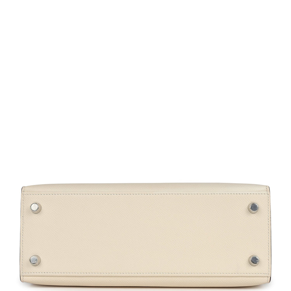 Hermes Kelly Sellier 25 Nata Verso Epsom Palladium Hardware