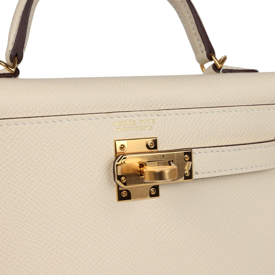 Hermes Kelly Sellier 20 Nata Epsom Gold Hardware