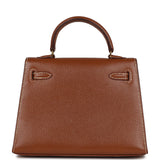 Hermes Micro Kelly Sellier 15 Gold Courchevel Gold Hardware