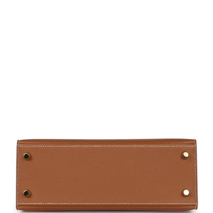New Hermes Kelly Sellier 25 Gold Epsom Gold Hardware