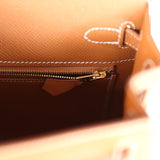 New Hermes Kelly Sellier 25 Gold Epsom Gold Hardware