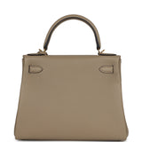 Hermes Kelly Retourne 28 Beige Marfa Clemence Gold Hardware