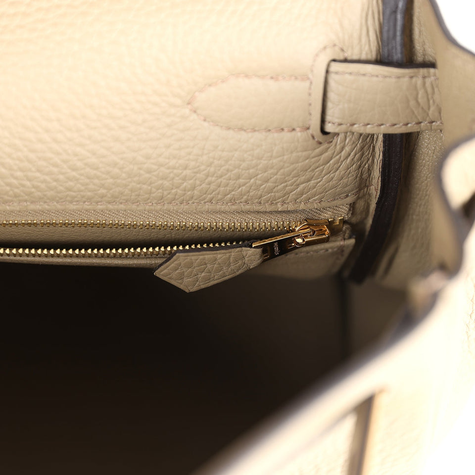 Hermes Kelly Retourne 28 Beige Marfa Clemence Gold Hardware