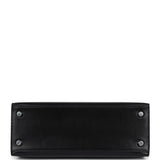Hermes Kelly Sellier 25 Black Box Palladium Hardware