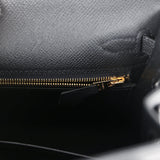 Hermes Kelly Sellier 25 Black Epsom Gold Hardware