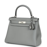Hermes Kelly Retourne 28 Gris Mouette Togo Palladium Hardware