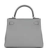 Hermes Kelly Retourne 28 Gris Mouette Togo Palladium Hardware