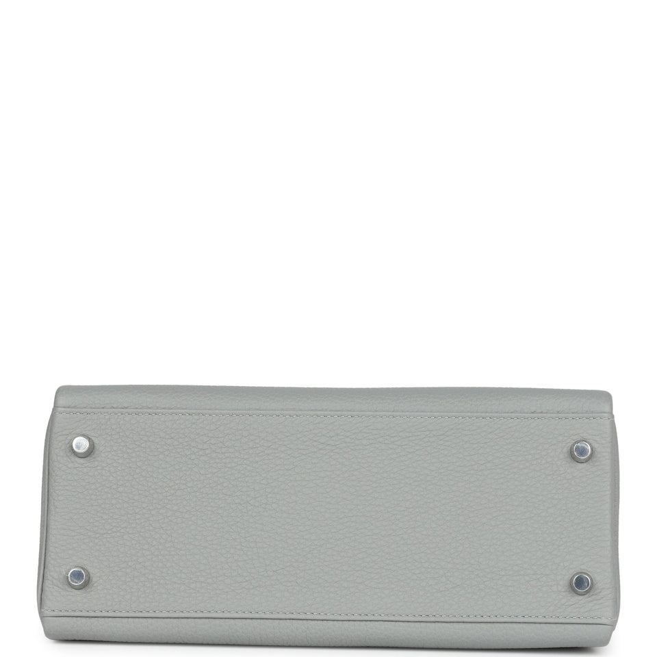 Hermes Kelly Retourne 28 Gris Mouette Togo Palladium Hardware