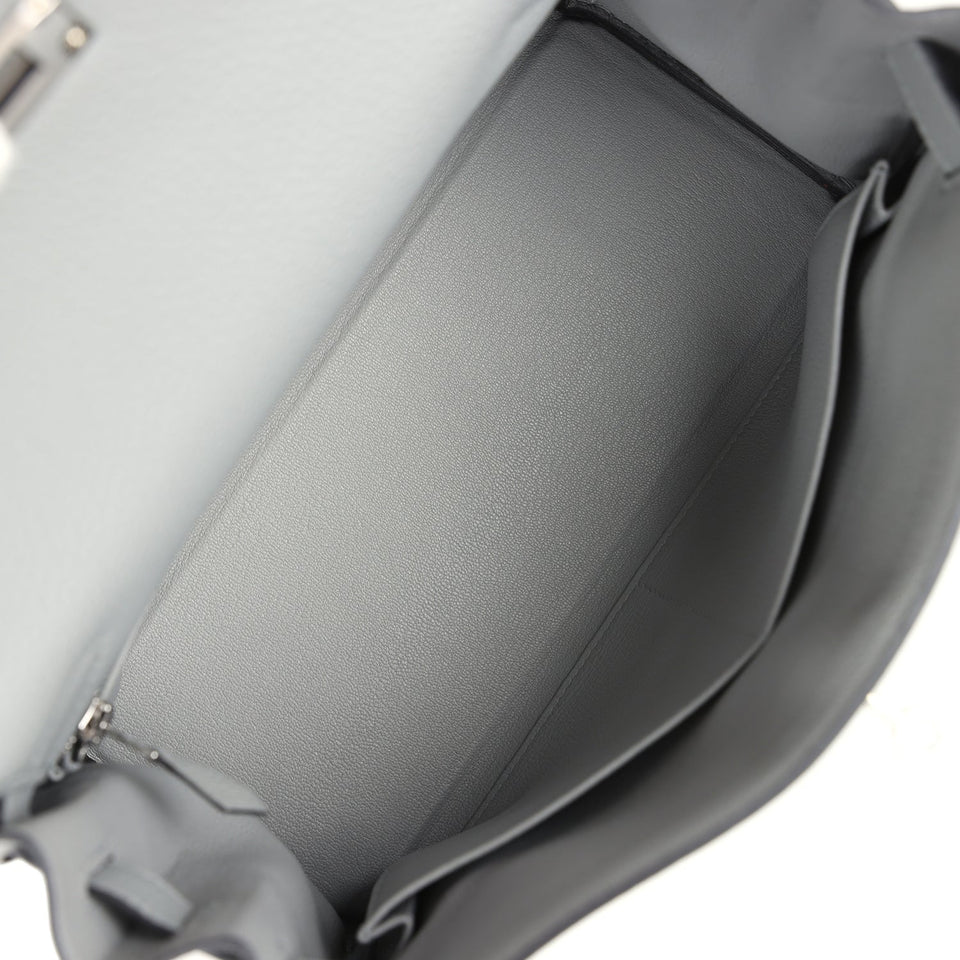 Hermes Kelly Retourne 28 Gris Mouette Togo Palladium Hardware