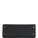 Hermes Kelly Sellier 25 Black Epsom Gold Hardware