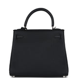 Hermes Kelly Retourne 25 Black Togo Palladium Hardware