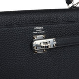Hermes Kelly Retourne 25 Black Togo Palladium Hardware