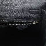 Hermes Kelly Retourne 25 Black Togo Palladium Hardware