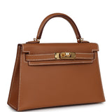 Hermes Kelly Sellier 20 Gold Epsom Gold Hardware