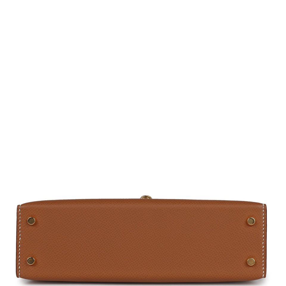 Hermes Kelly Sellier 20 Gold Epsom Gold Hardware
