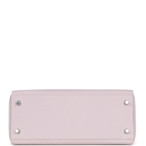 Hermes Kelly Retourne 28 Mauve Pale Clemence Palladium Hardware