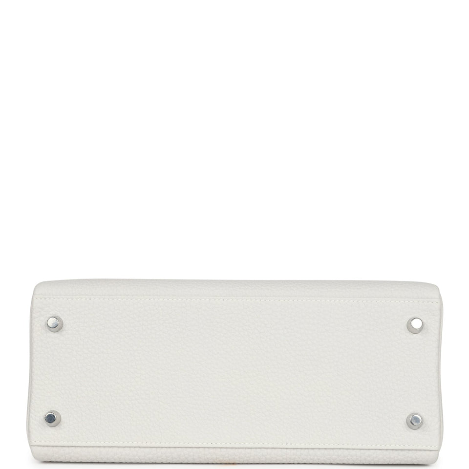Hermes Kelly Retourne 28 Gris Pale Togo Palladium Hardware