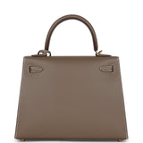 Hermes Kelly Sellier 25 Etoupe Epsom Gold Hardware