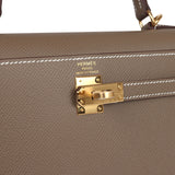 Hermes Kelly Sellier 25 Etoupe Epsom Gold Hardware