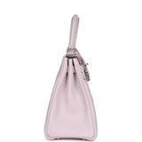 New Hermes Kelly Retourne 28 Mauve Pale Clemence Palladium Hardware