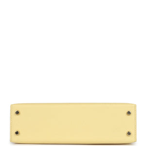 Hermes Special Order (HSS) Kelly Sellier 20 Jaune Poussin Verso Epsom Permabrass Hardware