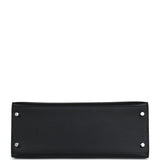 New Hermes Kelly Sellier 28 Black Epsom Palladium Hardware