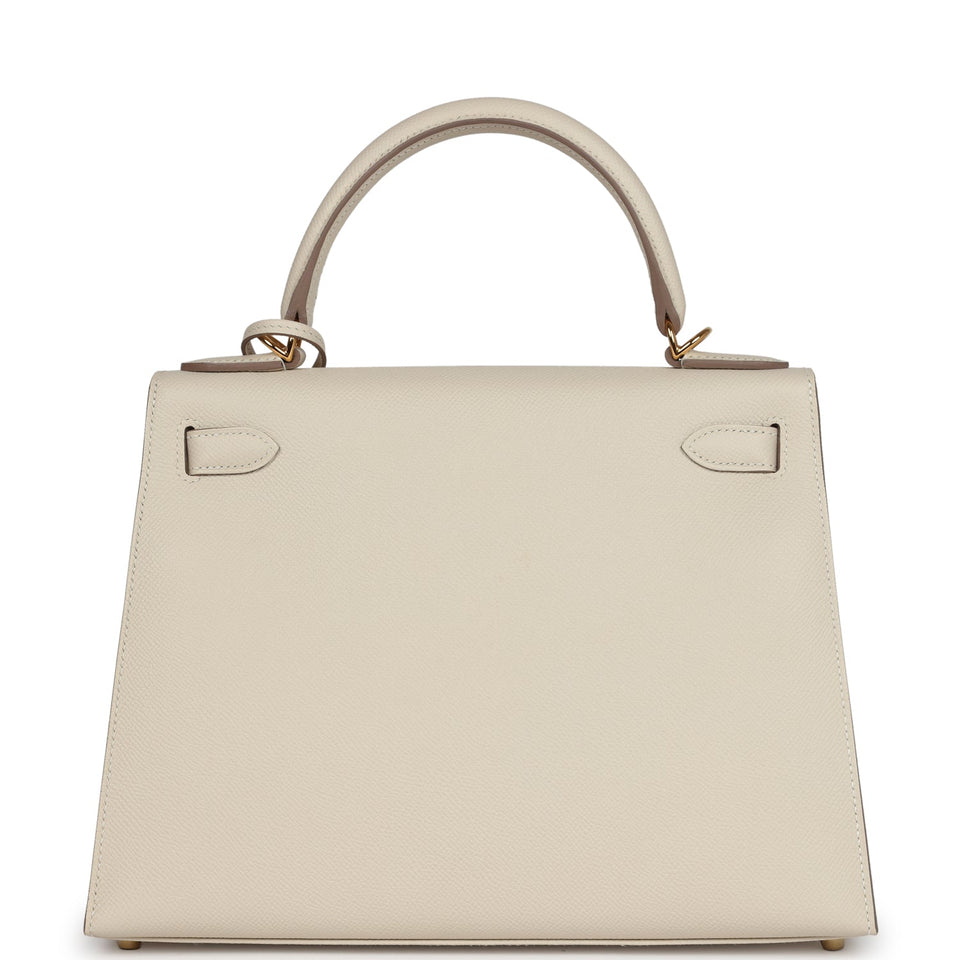 Hermes Kelly Sellier 28 Craie Epsom Gold Hardware