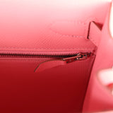 Hermes Kelly Sellier 28 Rose Confetti Epsom Palladium Hardware