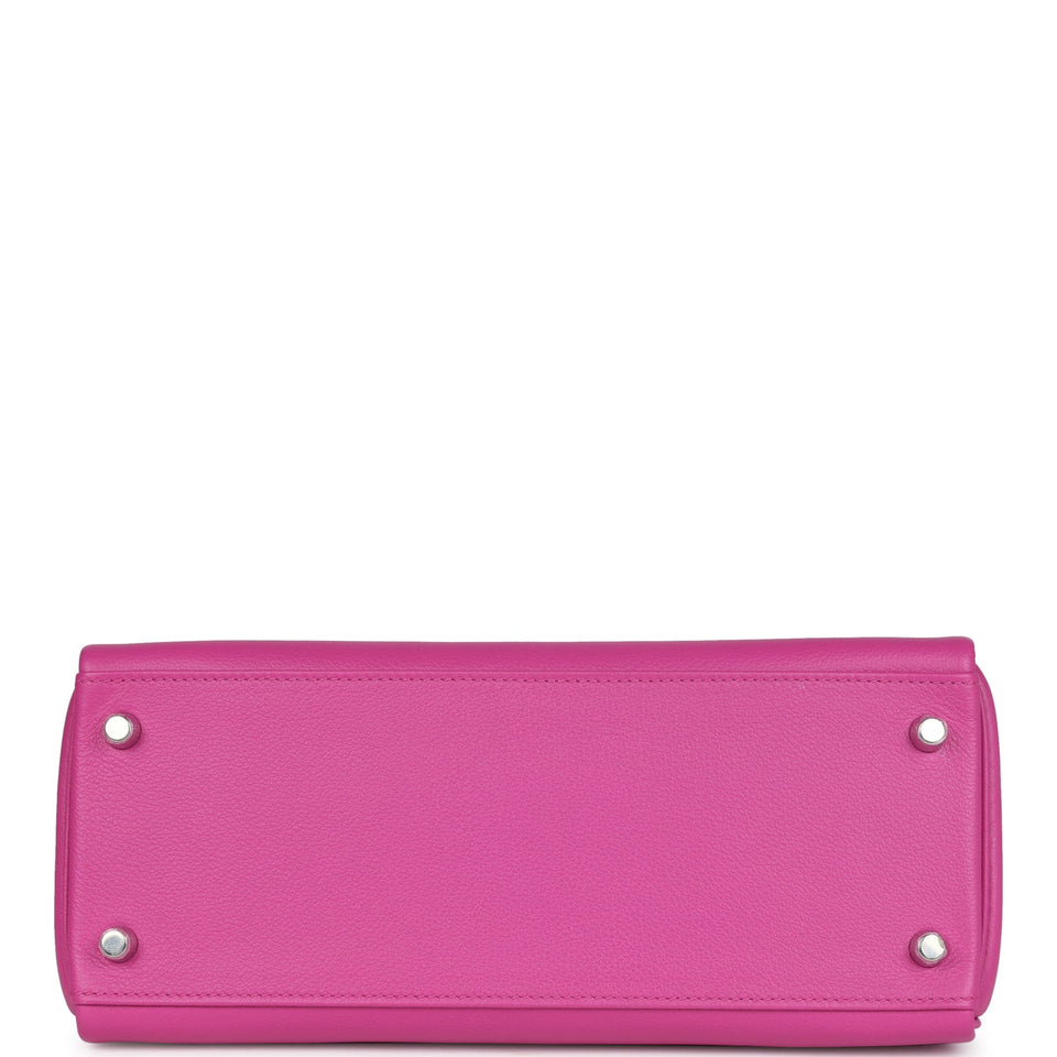 Hermes Kelly Retourne 28 Magnolia Evercolor Palladium Hardware