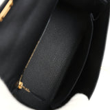 Hermes Kelly Sellier 25 Black Epsom Gold Hardware