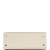 Hermes Kelly Sellier 25 Craie Epsom Palladium Hardware