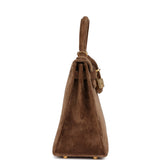 Hermes Kelly Sellier 25 Brown Doblis Gold Hardware