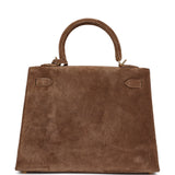 Hermes Kelly Sellier 25 Brown Doblis Gold Hardware