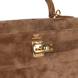Hermes Kelly Sellier 25 Brown Doblis Gold Hardware