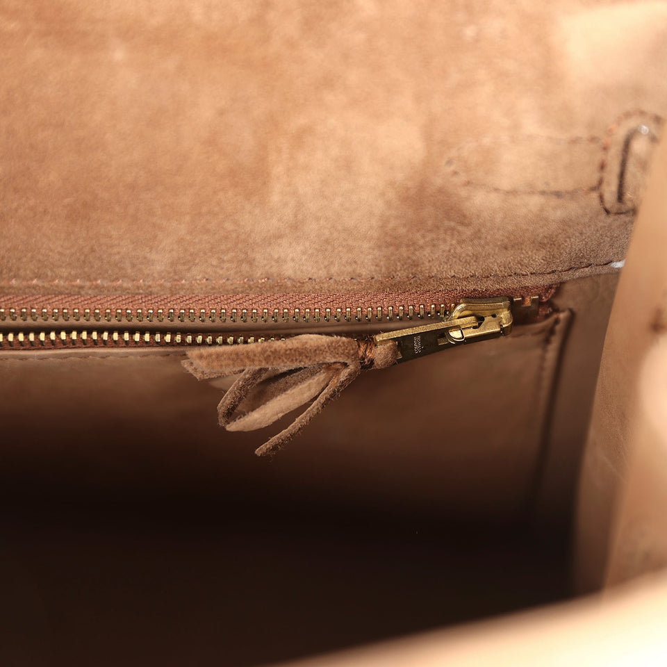 Hermes Kelly Sellier 25 Brown Doblis Gold Hardware
