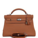 Hermes Kelly 42 Maxi Gold Togo Palladium Hardware
