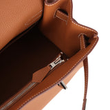 Hermes Kelly 42 Maxi Gold Togo Palladium Hardware